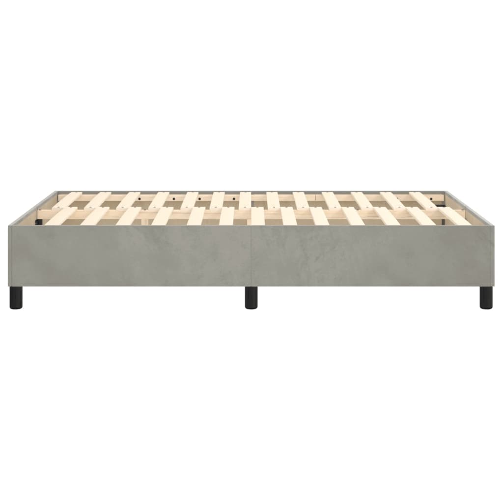 Boxspring sengeramme Lysegrå 120x200 cm Fløjl