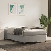 Boxspring sengeramme Lysegrå 120x200 cm Fløjl