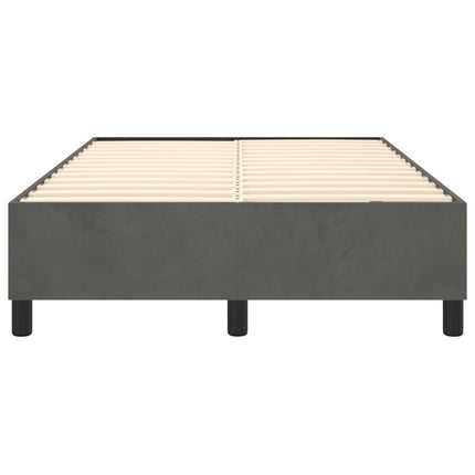 Boxspring sengeramme Mørkegrå 120x200 cm Fløjl