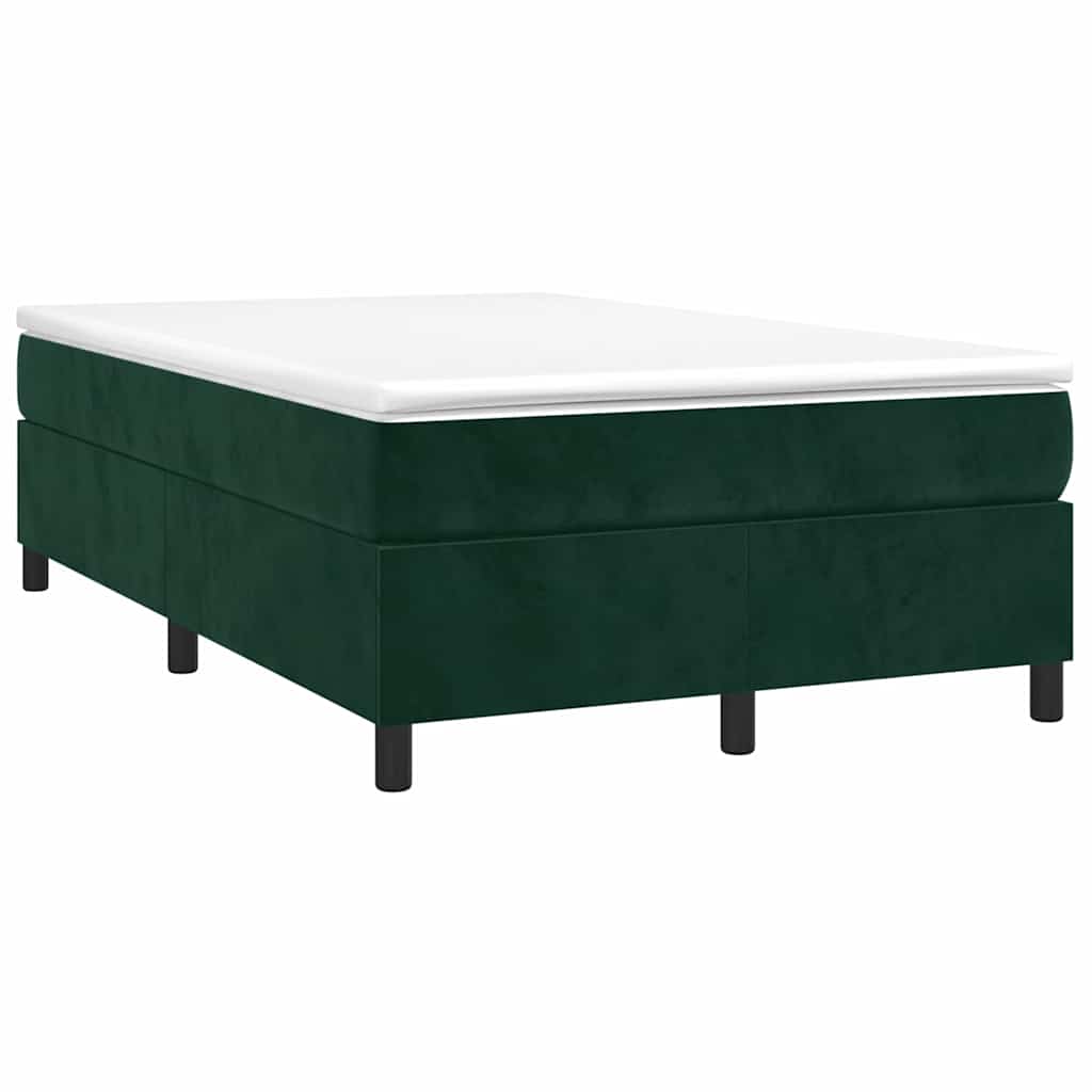 Boxspring sengeramme Mørkegrøn 120x200 cm Fløjl