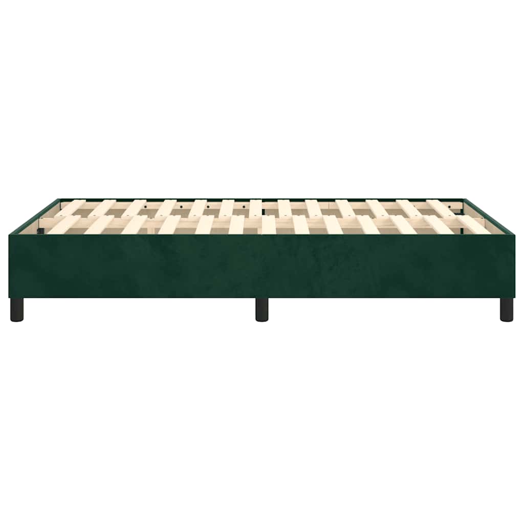 Boxspring sengeramme Mørkegrøn 120x200 cm Fløjl