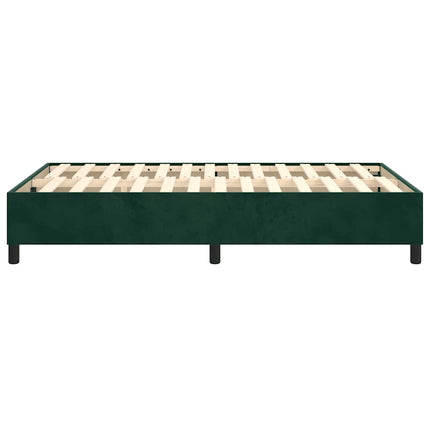 Boxspring sengeramme Mørkegrøn 120x200 cm Fløjl
