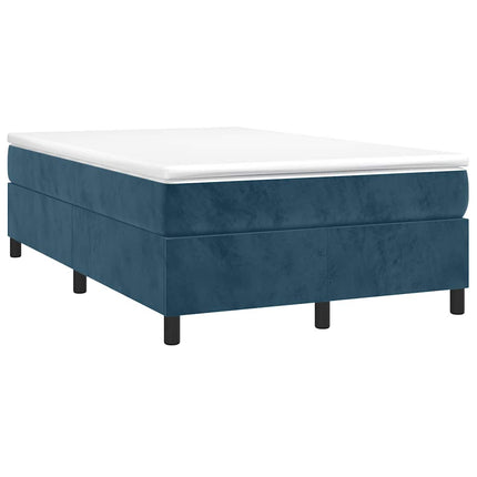 Boxspring sengeramme Mørkeblå 120x200 cm Fløjl
