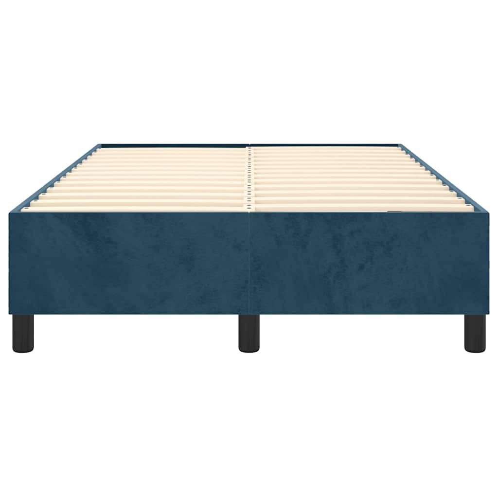 Boxspring sengeramme Mørkeblå 120x200 cm Fløjl