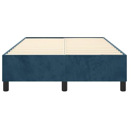 Boxspring sengeramme Mørkeblå 120x200 cm Fløjl