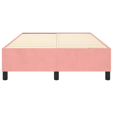 Boxspring sengeramme 120x200 cm fløjl pink