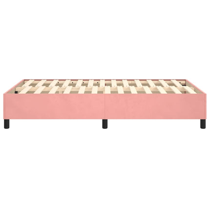 Boxspring sengeramme 120x200 cm fløjl pink