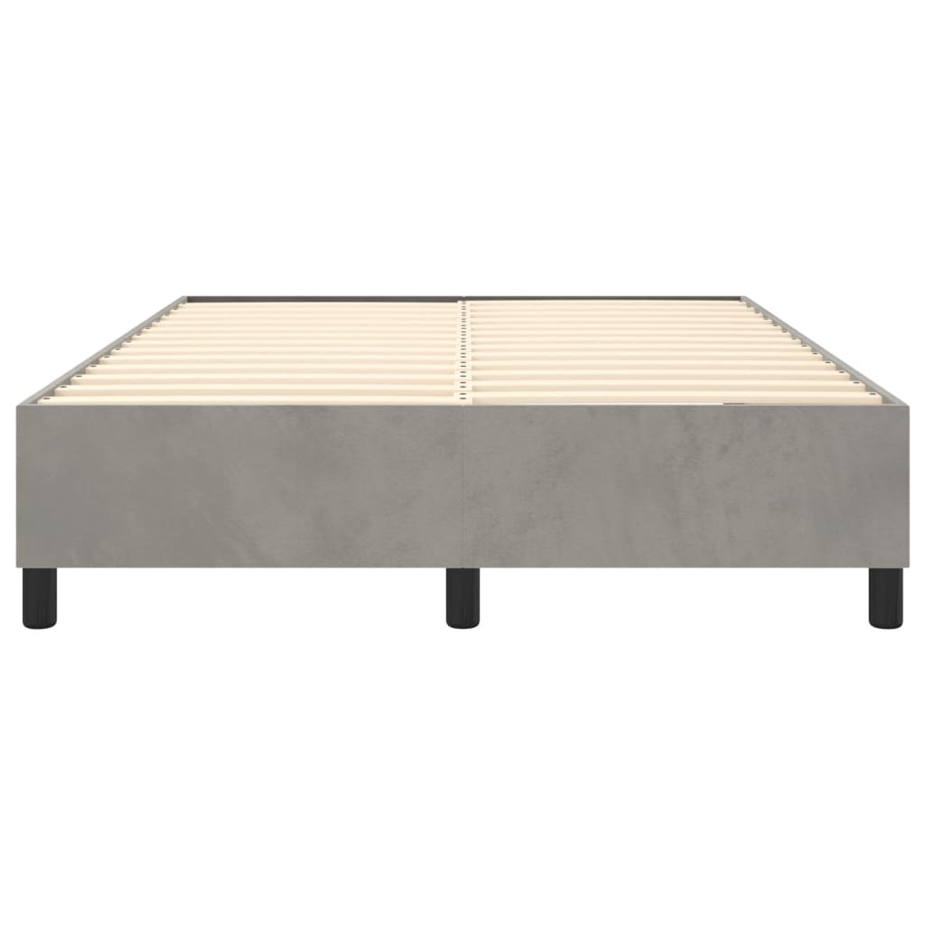 Boxspring sengeramme Lysegrå 140x190 cm Fløjl