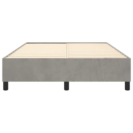Boxspring sengeramme Lysegrå 140x190 cm Fløjl