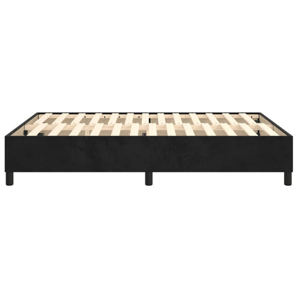 Boxspring sengeramme Sort 140x190 cm Fløjl