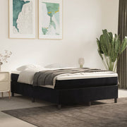 Boxspring sengeramme Sort 140x190 cm Fløjl