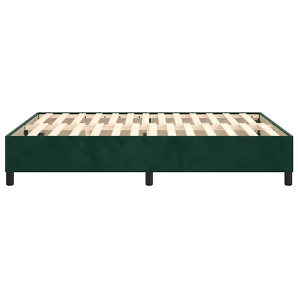 Boxspring sengeramme Mørkegrøn 140x190 cm Fløjl