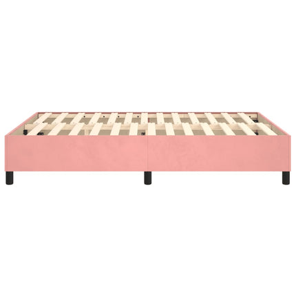 Boxspring sengeramme 140x190 cm fløjl pink