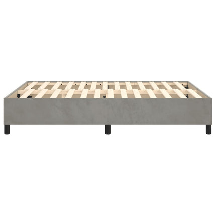 Boxspring sengeramme Lysegrå 140x200 cm Fløjl