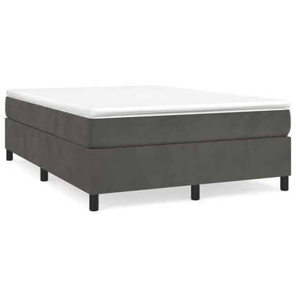 Boxspring sengeramme Mørkegrå 140x200 cm Fløjl