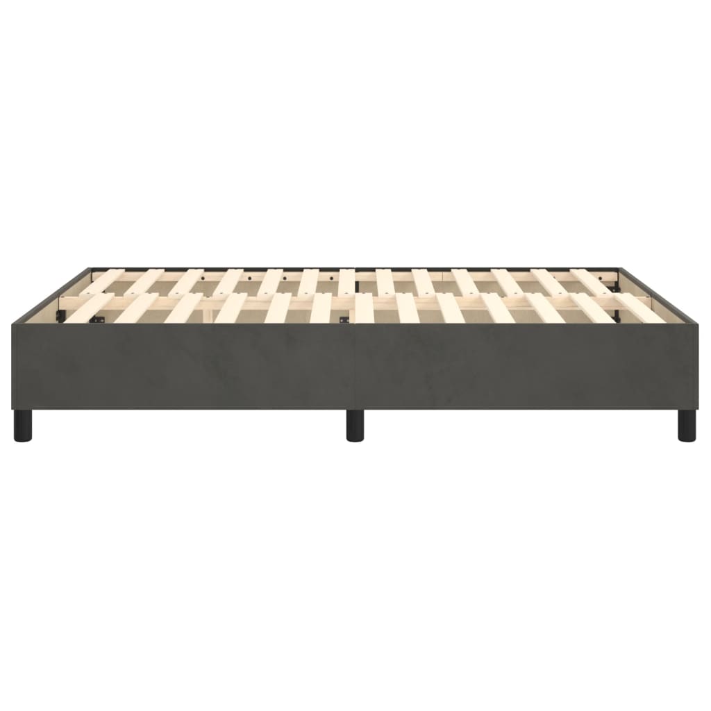 Boxspring sengeramme Mørkegrå 140x200 cm Fløjl