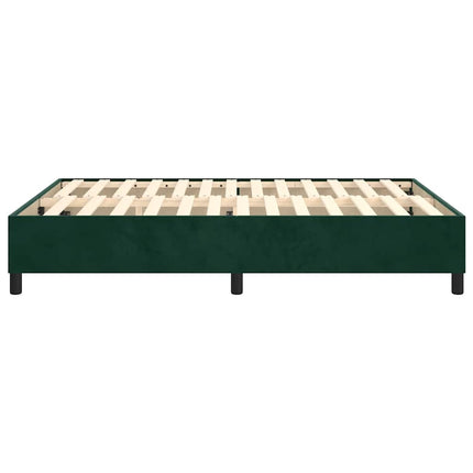 Boxspring sengeramme Mørkegrøn 140x200 cm Fløjl