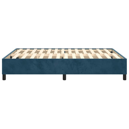 Boxspring sengeramme Mørkeblå 140x200 cm Fløjl