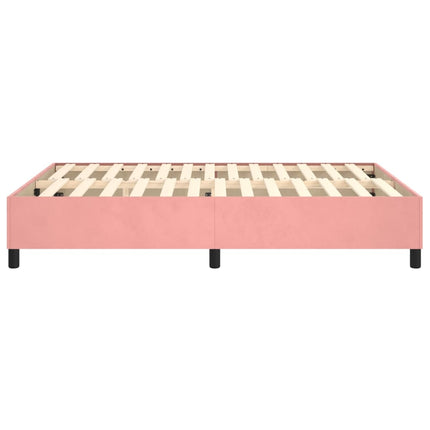 Boxspring sengeramme 140x200 cm fløjl pink