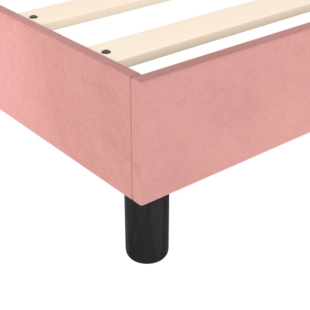 Boxspring sengeramme 140x200 cm fløjl pink