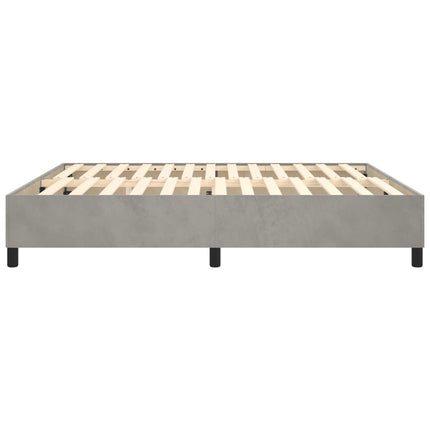 Boxspring sengeramme Lysegrå 160x200 cm Fløjl