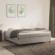 Boxspring sengeramme Lysegrå 160x200 cm Fløjl