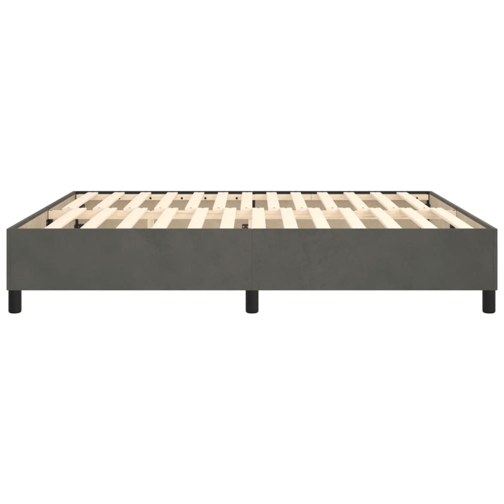 Boxspring sengeramme Mørkegrå 160x200 cm Fløjl