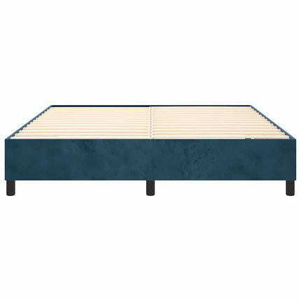 Boxspring sengeramme Mørkeblå 160x200 cm Fløjl