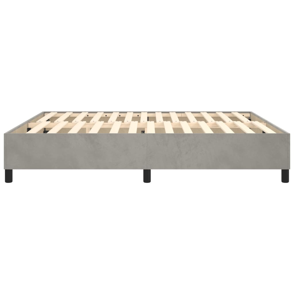 Boxspring sengeramme Lysegrå 180x200 cm Fløjl