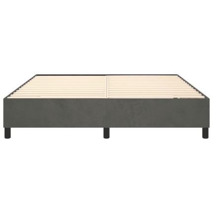 Boxspring sengeramme Mørkegrå 180x200 cm Fløjl