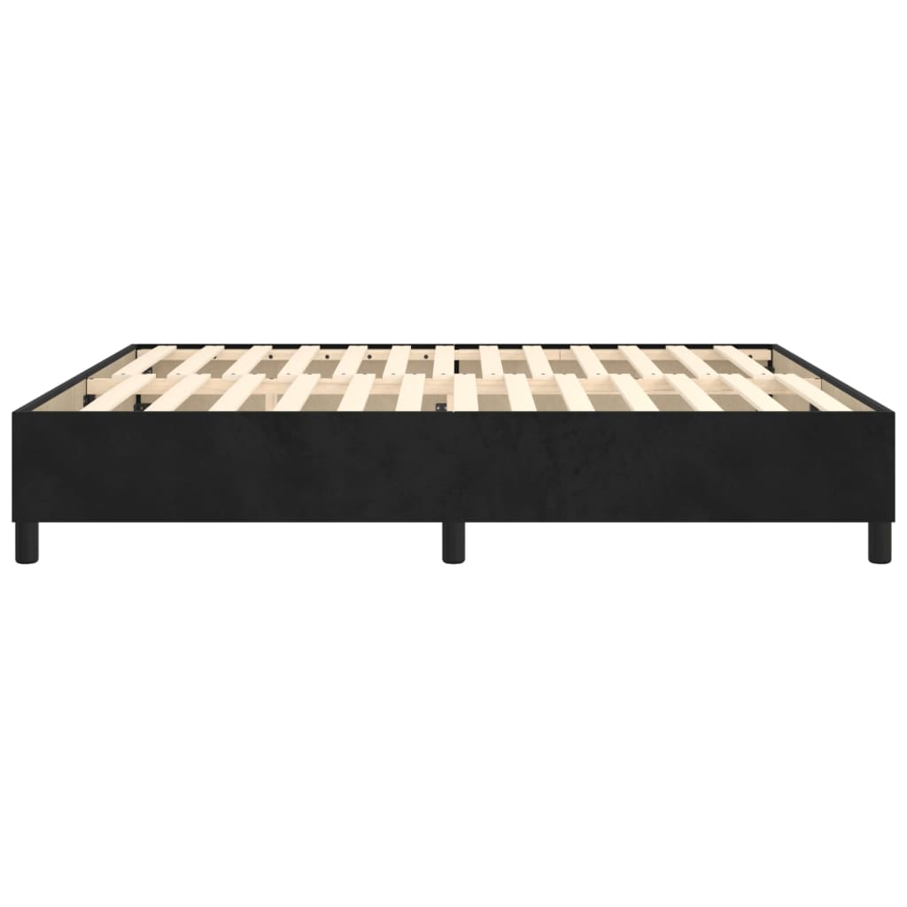 Boxspring sengeramme Sort 180x200 cm Fløjl