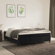 Boxspring sengeramme Sort 180x200 cm Fløjl