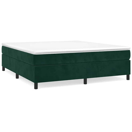 Boxspring sengeramme Mørkegrøn 180x200 cm Fløjl