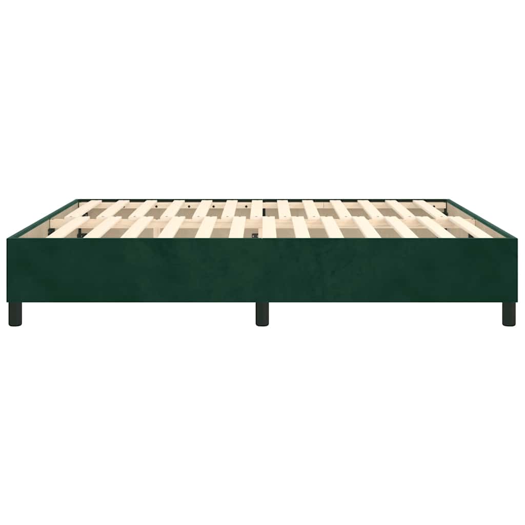 Boxspring sengeramme Mørkegrøn 180x200 cm Fløjl
