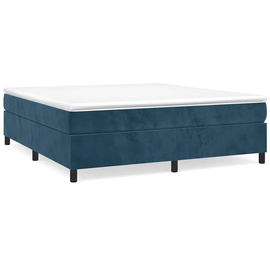 Boxspring sengeramme Mørkeblå 180x200 cm Fløjl