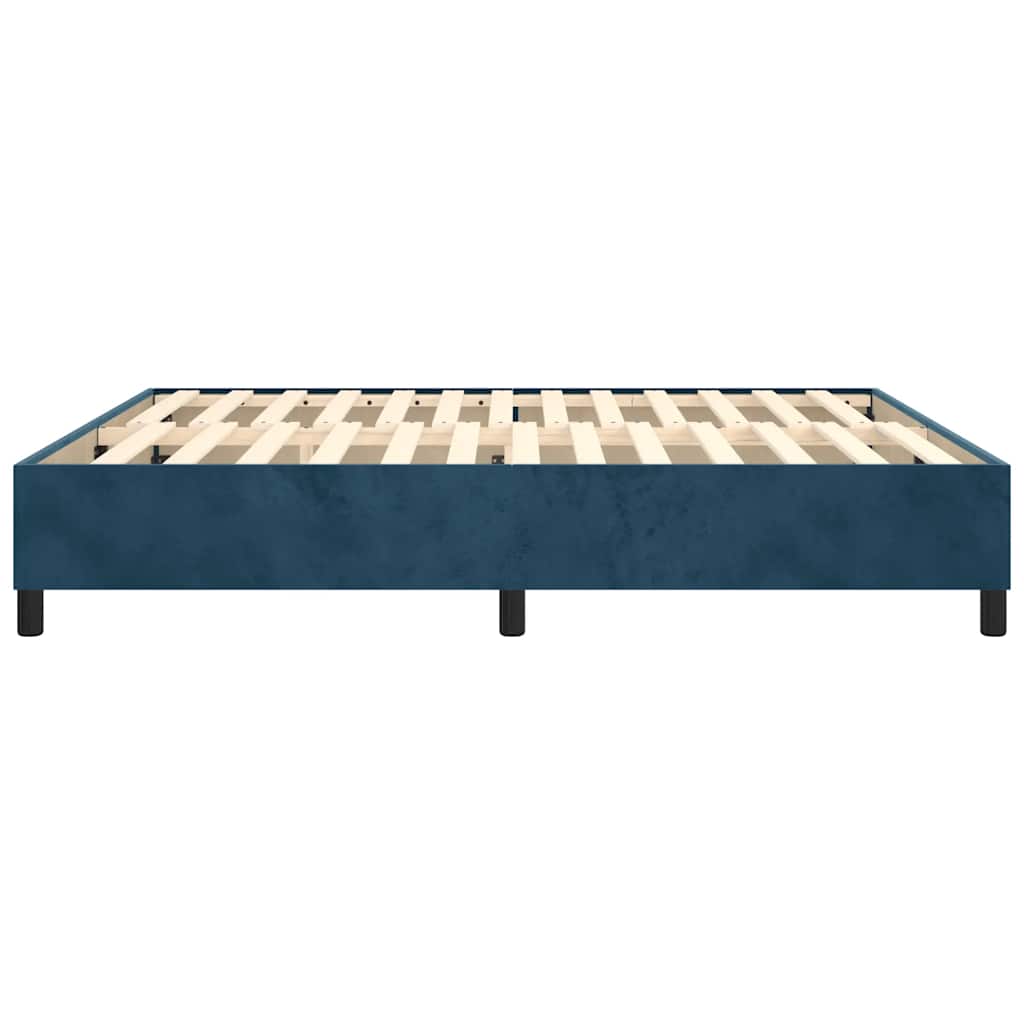 Boxspring sengeramme Mørkeblå 180x200 cm Fløjl