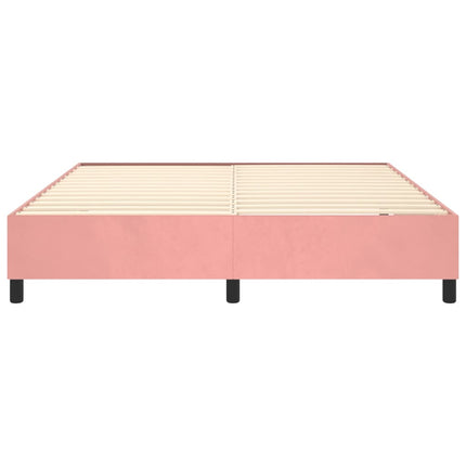 Boxspring sengeramme 180x200 cm fløjl pink