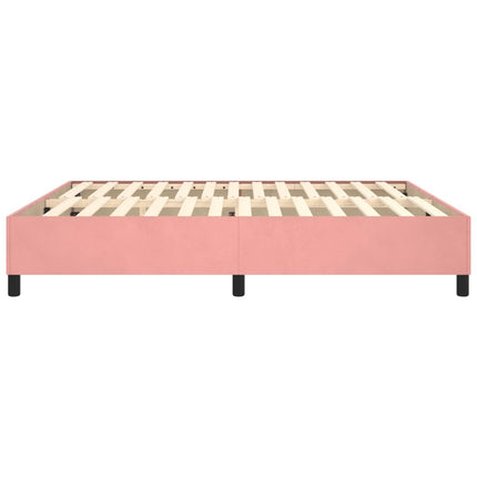 Boxspring sengeramme 180x200 cm fløjl pink