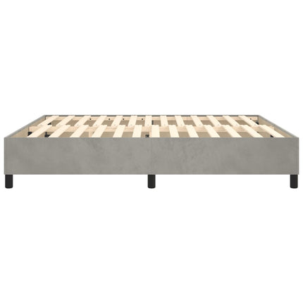 Boxspring sengeramme Lysegrå 200x200 cm Fløjl