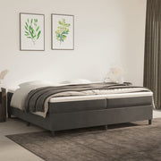 Boxspring sengeramme Mørkegrå 200x200 cm Fløjl
