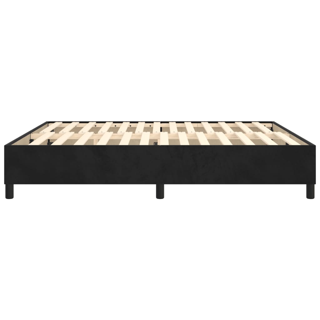 Boxspring sengeramme Sort 200x200 cm Fløjl
