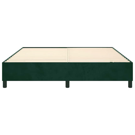 Boxspring sengeramme Mørkegrøn 200x200 cm Fløjl