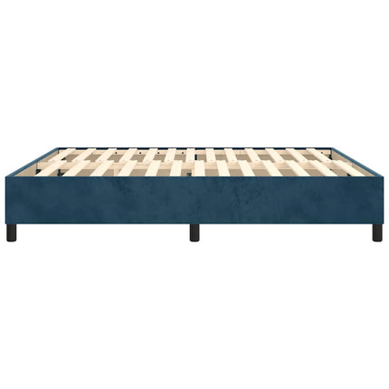 Boxspring sengeramme Mørkeblå 200x200 cm Fløjl