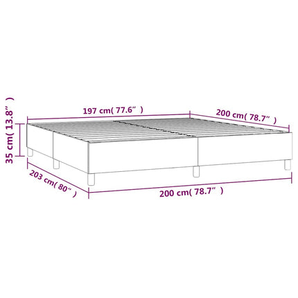 Boxspring sengeramme Mørkeblå 200x200 cm Fløjl