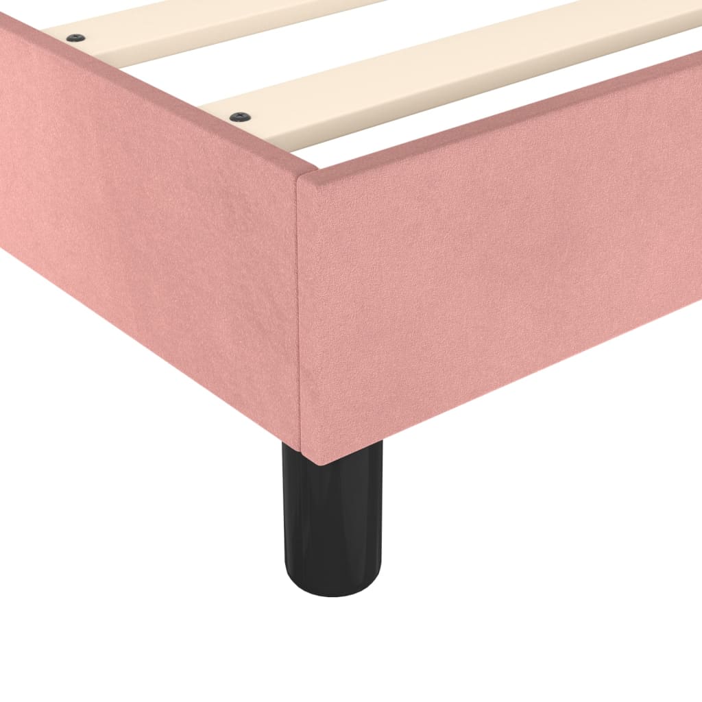 Boxspring sengeramme 200x200 cm fløjl pink