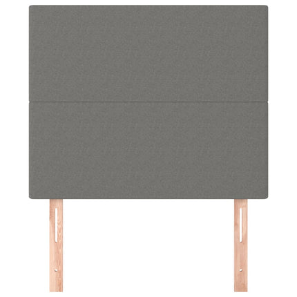 sengegavl mørkegrå 80x5x118/128 cm stof