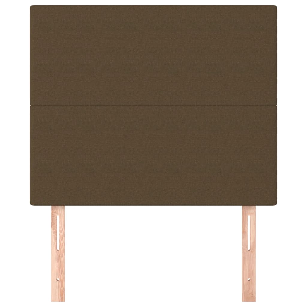 sengegavl mørkebrun 90x5x118/128 cm stof