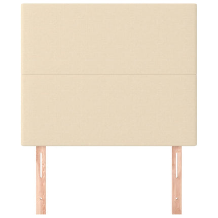 sengegavl cremefarvet 90x5x118/128 cm stof