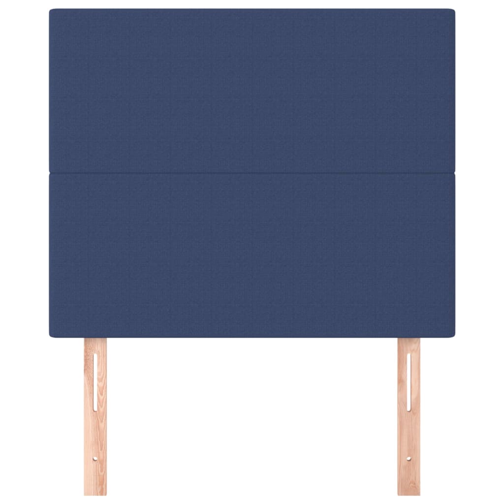 sengegavl blå 90x5x118/128 cm stof