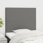 sengegavl mørkegrå 100x5x118/128 cm stof